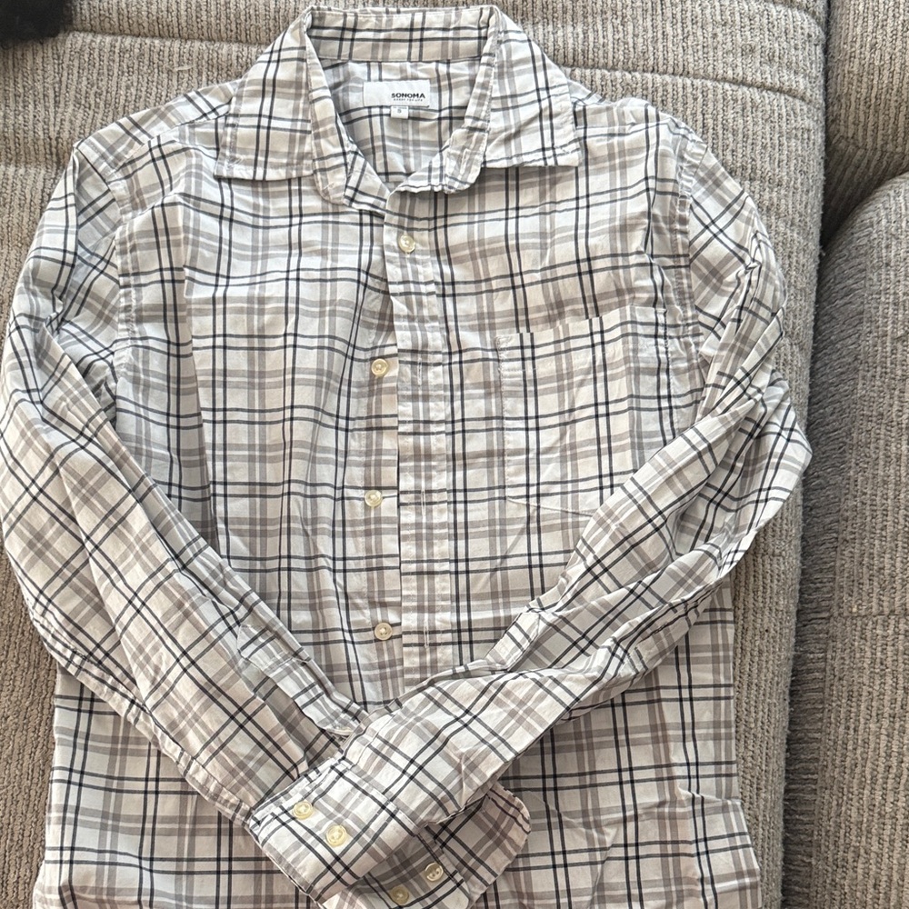 Sonoma Men's Plaid Button-Down Shirt